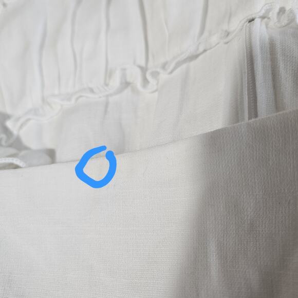 Altar'd State Medium White Ruffle Dress With Criscross Shoulders Lined Size... - Picture 12 of 12